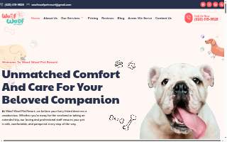 Woof Woof Pet Resort website