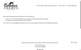 Common Scents Dog Training website