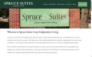 Spruce Suites Senior Apartment Living website