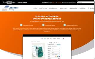 Callender Printing website