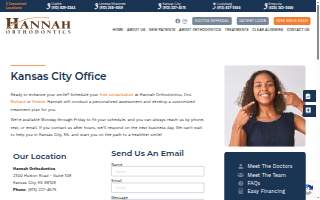 Hannah Orthodontics website