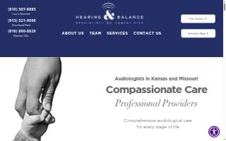 Hearing & Balance Specialists of Kansas City website
