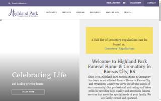 Highland Park Funeral Home and Crematory website
