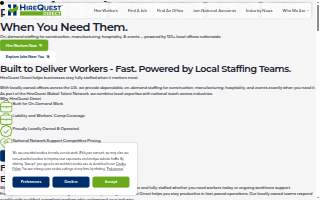 HireQuest Direct of Bellingham website