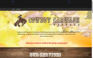 Cowboy Express Car Wash website
