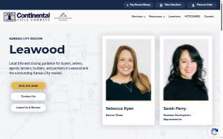 Continental Title Company - Leawood website