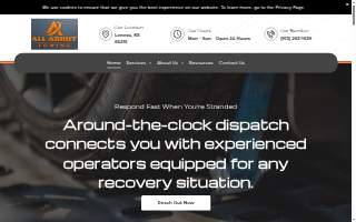 All About Towing website