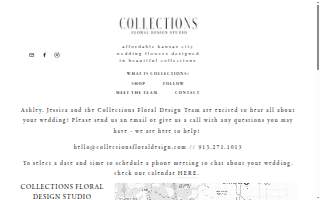 Collections Floral Design Studio website