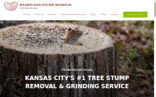 Heartland Stump Removal website