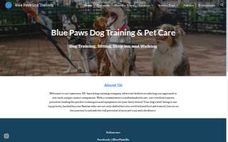 Blue Paws Dog Training website