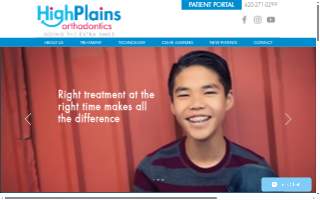 High Plains Orthodontics website