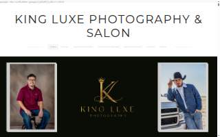 King Luxe Photography & Salon website