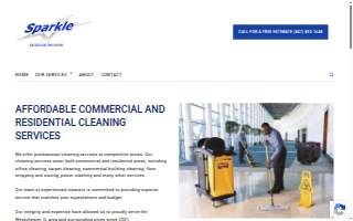 Sparkle Janitorial Services website