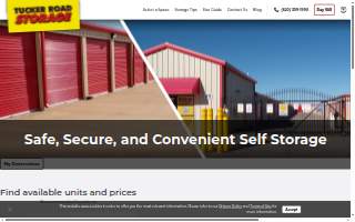 Tucker Road Storage website