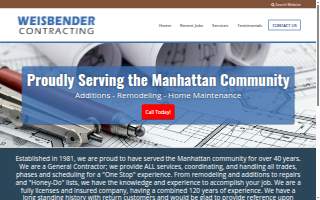 Weisbender Contracting, Inc website