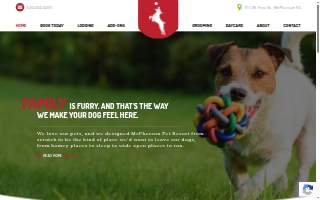 McPherson Pet Resort website