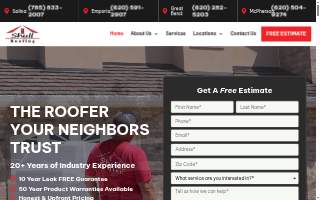 Shull Roofing of McPherson website