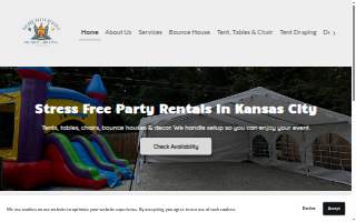 Galore Party Rentals website