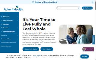 AdventHealth Medical Group Cardiology and Cardiovascular Surgery at Shawnee Mission website
