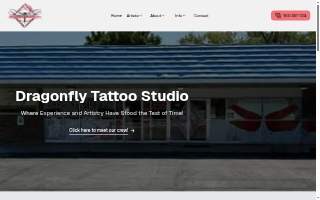 Dragonfly Tattoo Studio website