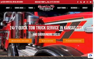 Santa Fe Tow Service - Cars, Heavy Duty & Semi Truck Towing website