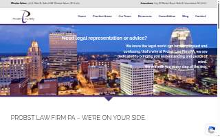 The Probst Law Firm, PA website