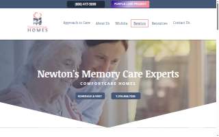 ComfortCare Homes Newton website