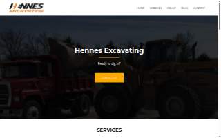 Hennes Excavating website