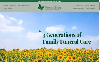 Petersen Funeral Home website