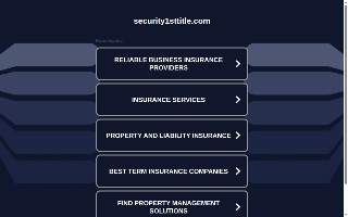 Security 1st Title of Ottawa website