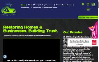 CRI Roofing & Restoration website