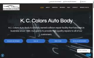 K.C. Colors Auto Body website