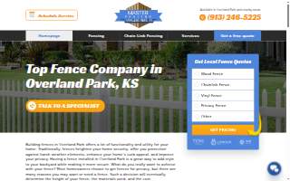 Overland Park Fencing website