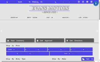Evans Motors website