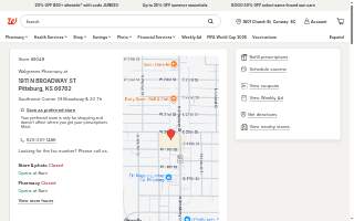 Walgreens Pharmacy of Pittsburg website