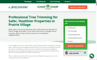 Chop Chop Tree website