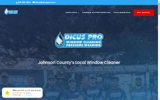 Dicus Pro Window Cleaning of Prairie Village website