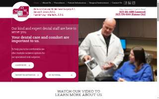 Midwest Oral and Maxillofacial Surgery P.A. of Prairie Village website