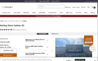 Ashley Store of Salina website