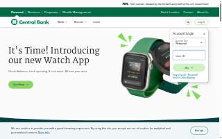 Central Bank of Blue Springs website