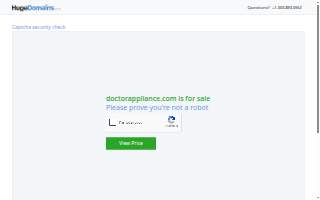 Doctor Appliance website