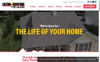 Eaton Roofing & Exteriors website
