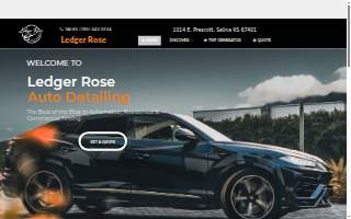 Ledger Rose Auto Detailing website