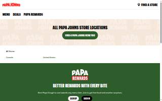 Papa Johns Pizza of Salina website