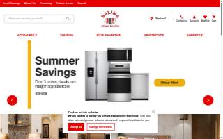 Salina Appliance and Flooring website
