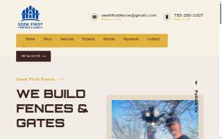 Seek First Fence LLC of Salina website