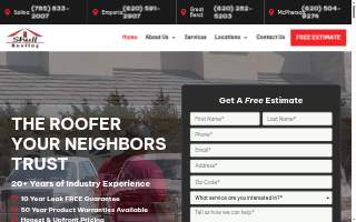 Shull Roofing of Salina website