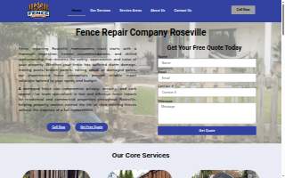 Fence Repair Company website