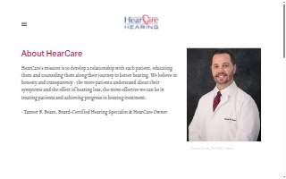 HearCare Hearing website