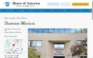Heart of America Eye Care Shawnee Mission website
